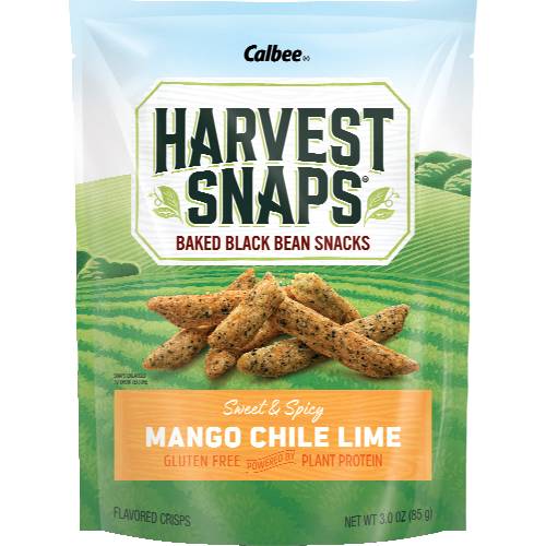 Calbee Harvest Snaps Black Bean Snack Crisps Mango Chile Lime