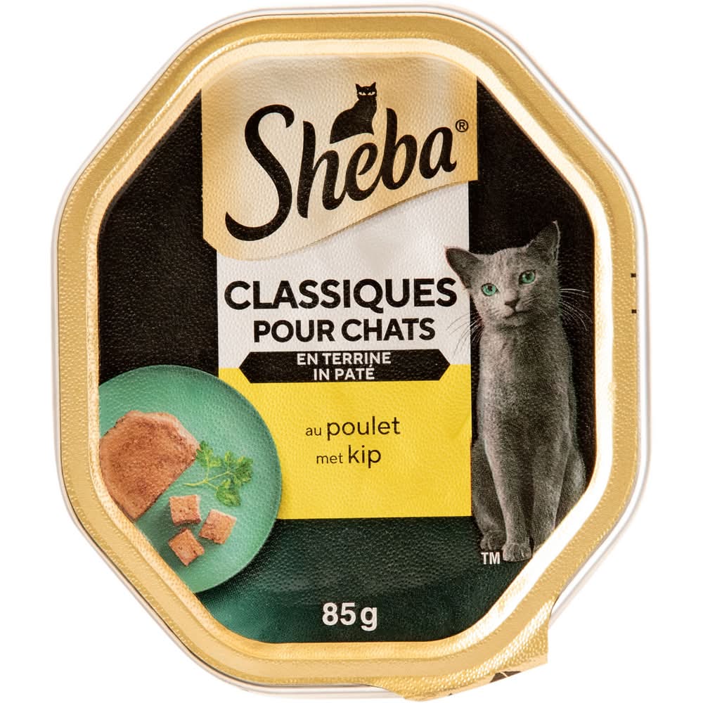Aliment Chat Sheba Classics Barquette Terrine au Poulet 85 g