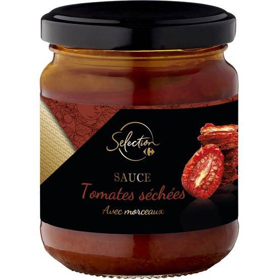 Carrefour Sélection - Sauce tomates séchées avec morceaux (190g)