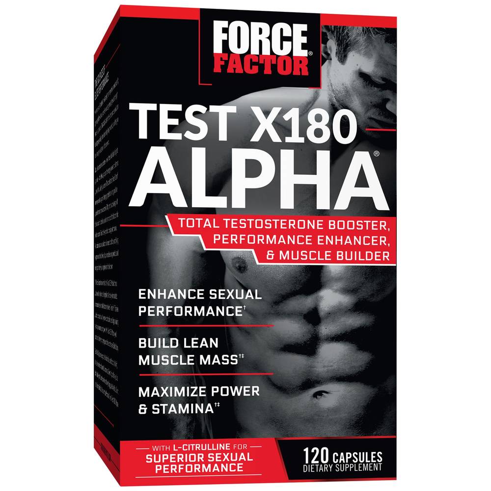 Test X180 Alpha – Total Testosterone Booster With L-Citrulline (120 Capsules)