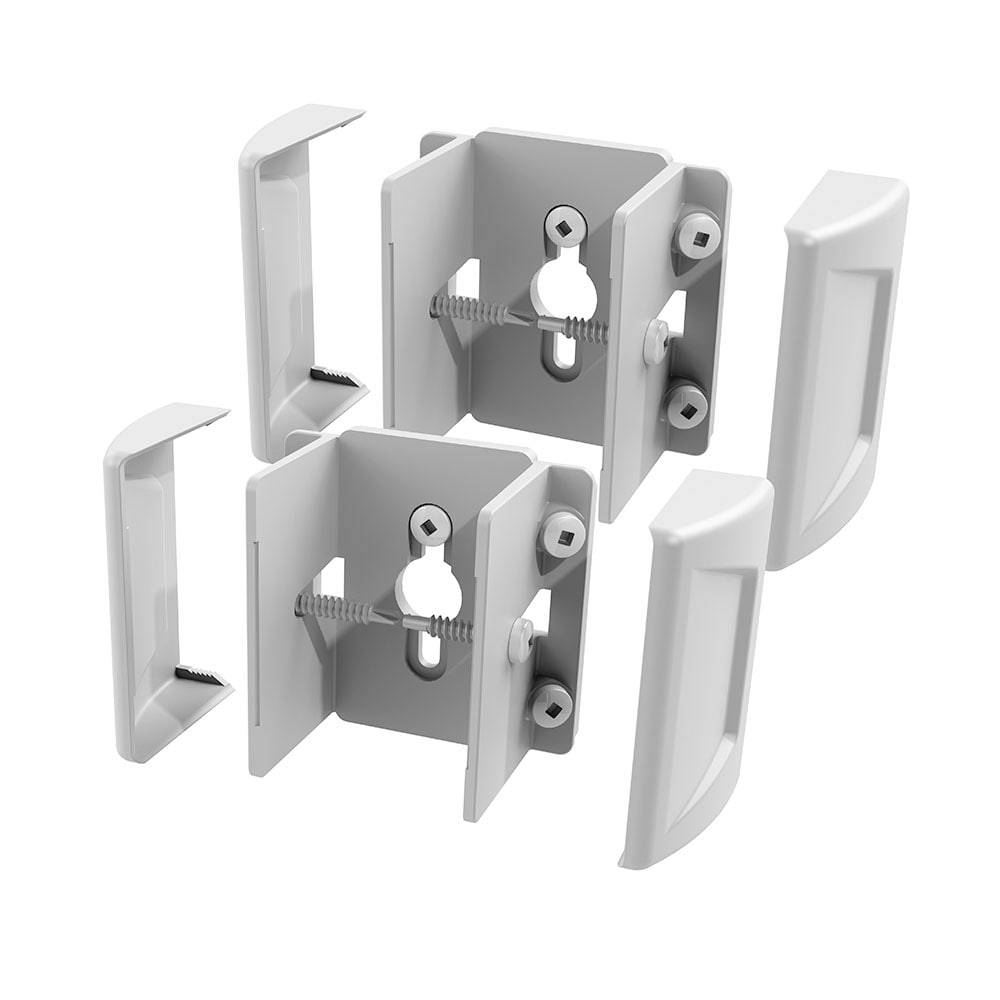 Freedom Set and Secure 3-in White Vinyl Bracket For Vinyl Fence 2-Pack | 73004620