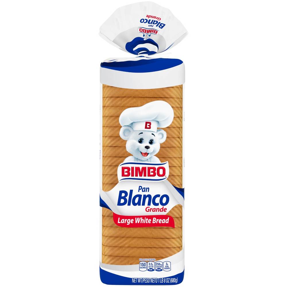 Bimbo - Large White Bread, Pan Blanco Grande - 24 oz (1 Unit per Case)