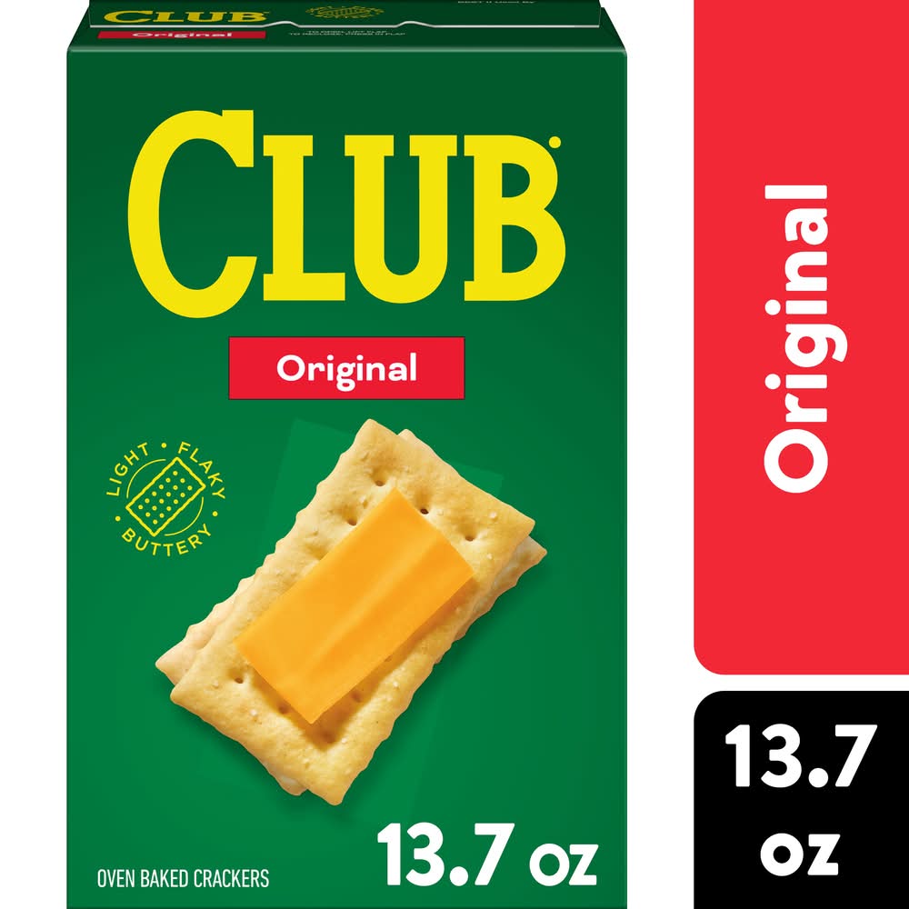Club Flavored Oven Baked Crackers, Original (13.7 oz)