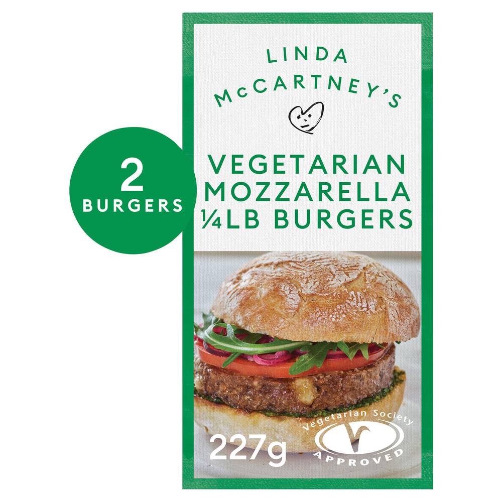 Linda McCartney Mozzarella Burger x2 227g