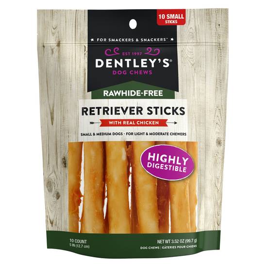 Dentley's Retriever Sticks Dog Chew (5"/chicken)
