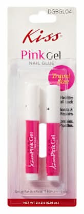 Kiss® Pink Gel Nail Glue 2-Pack 0.14oz