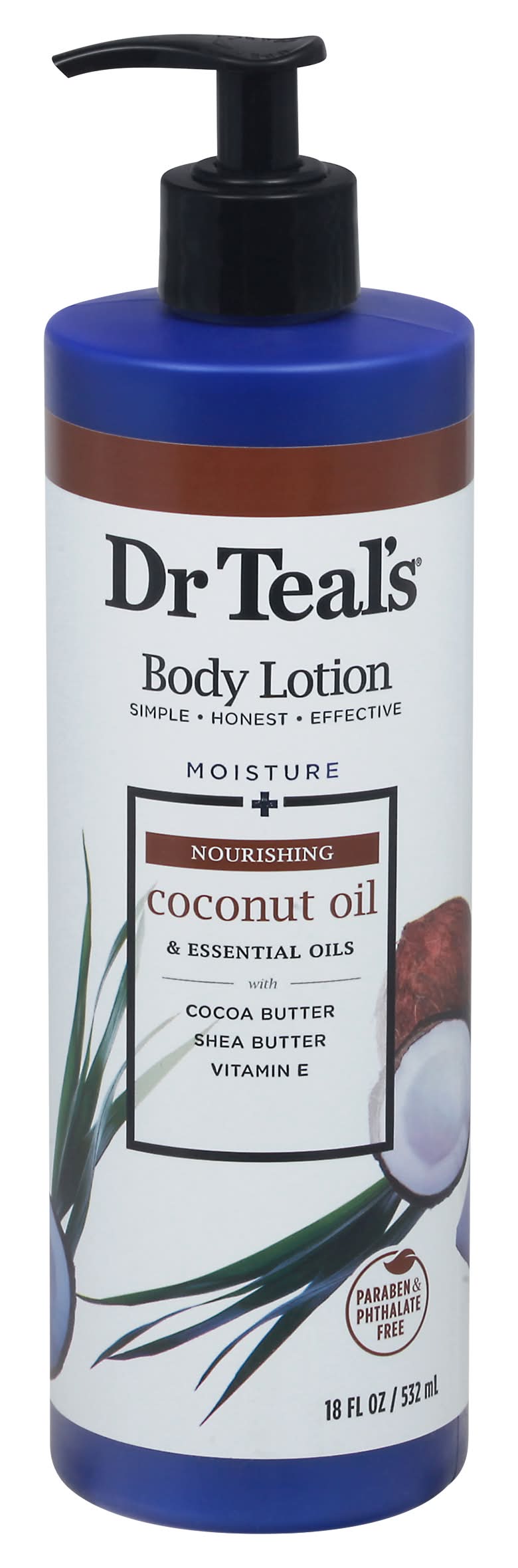 Dr Teal's Moisture + Nourishing Coconut Oil & Essential Oils Body Lotion (18 fl oz)