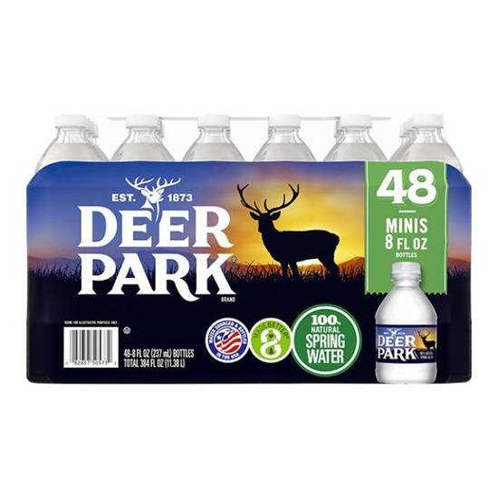 Deer Park Brand Natural Spring Water, Mini Plastic (48ct, 8 fl oz)
