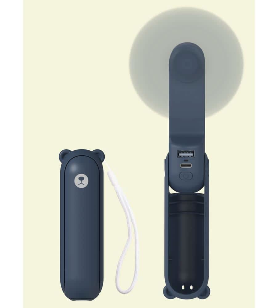 5 In. 3 In 1 Blue Personal Portable Fan