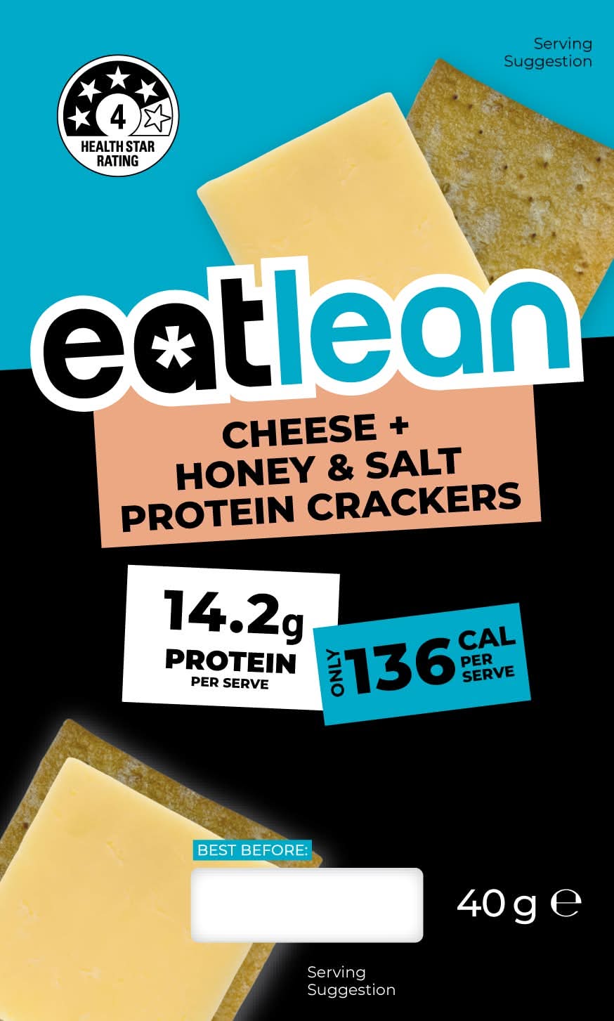 Eat Lean Honey and Salty Protein Cracker with Cheese 40g