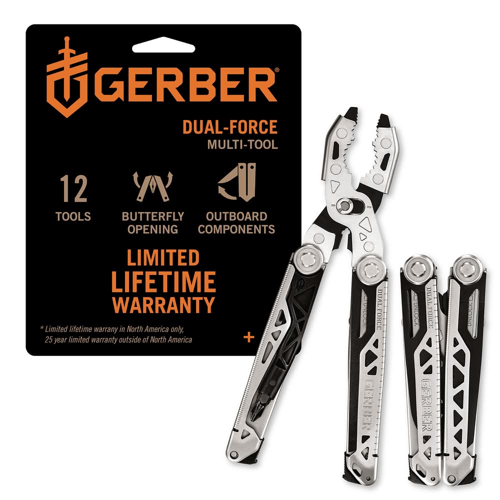 Gerber 12 -Piece Dual Force 2 Position Adjustable Jaw Multi-Tool