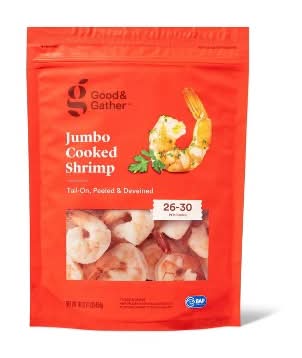 Good & Gather Jumbo Tail on Peeled and Deveined Cooked Shrimp (16 oz)