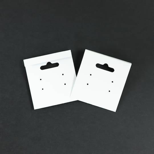 White Earring Cards By Bead Landing