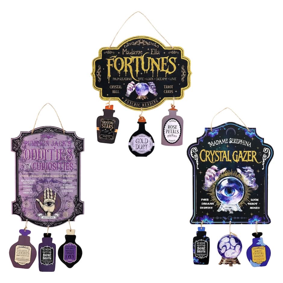 Halloween Themed Apothecary Wooden Wall Signs