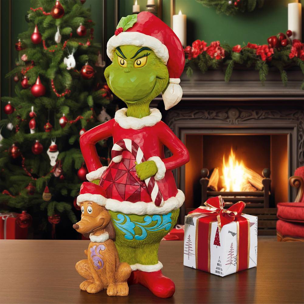 20" Holiday Grinch and Max Statue by Jim Shore