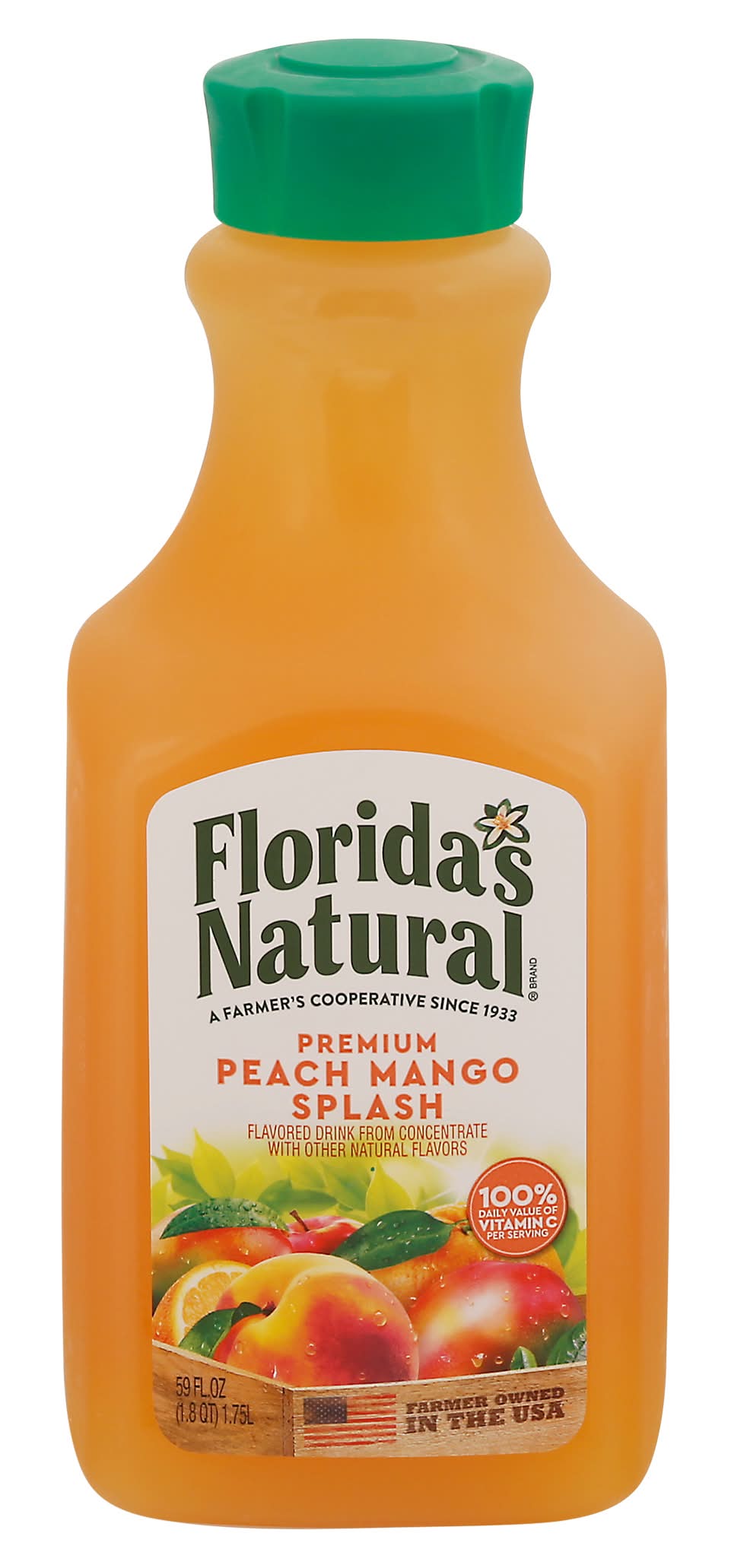 Florida's Natural Premium Splash Flavored Drink, Peach Mango (59 fl oz)