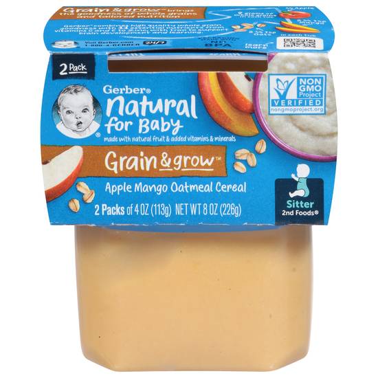 Gerber 2nd Foods Sitter Apple Mango With Rice Cereal (2 x 4 oz)