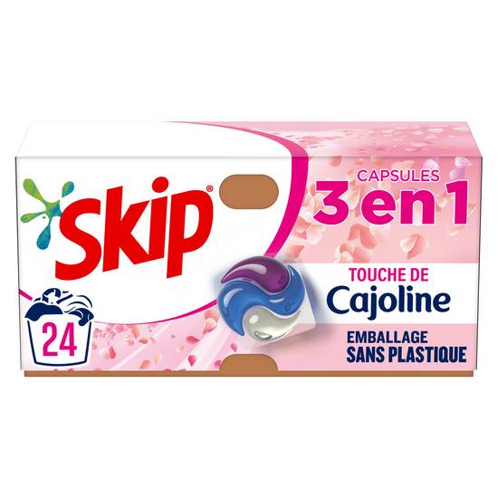 Skip - Lessive capsules 3-en-1 touche de cajoline 24 Lavages