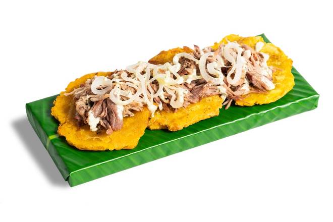Topped Tostones – With Pork