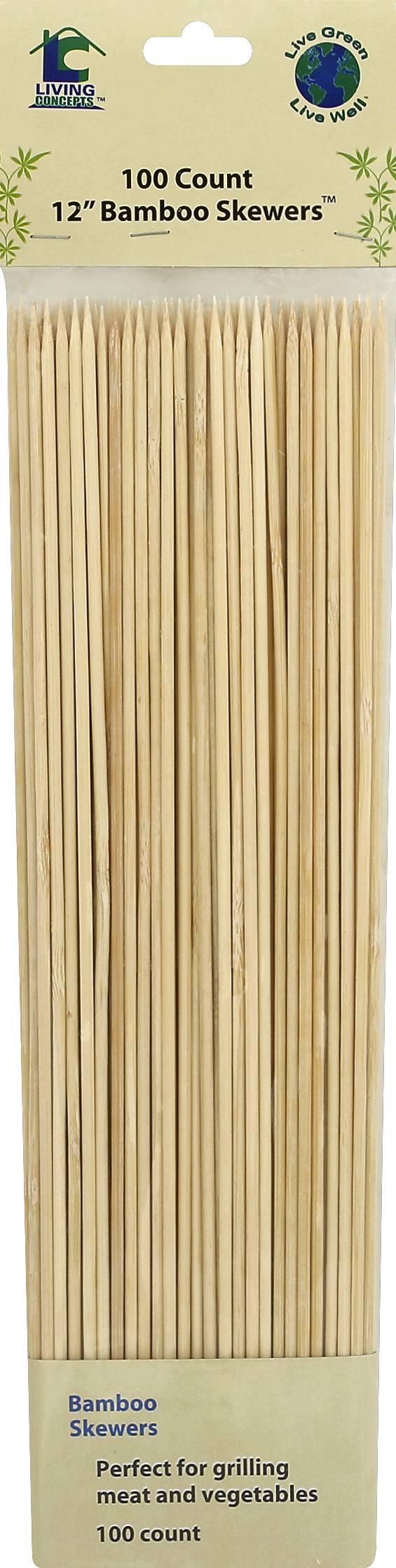 Living Concepts Bamboo Skewers (100 ct)