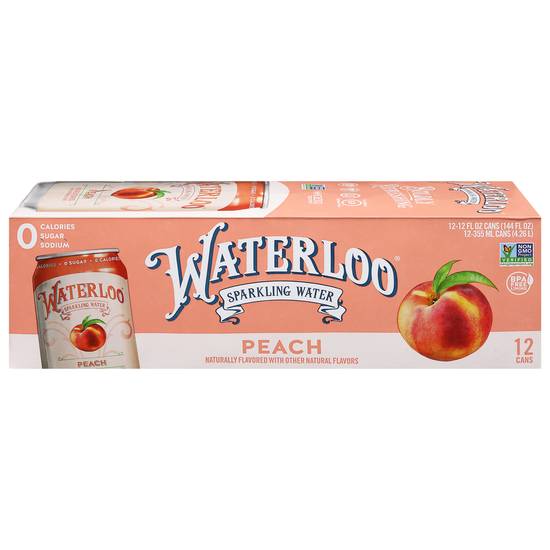 Waterloo Peach Sparkling Water (12 ct x 12 fl oz)