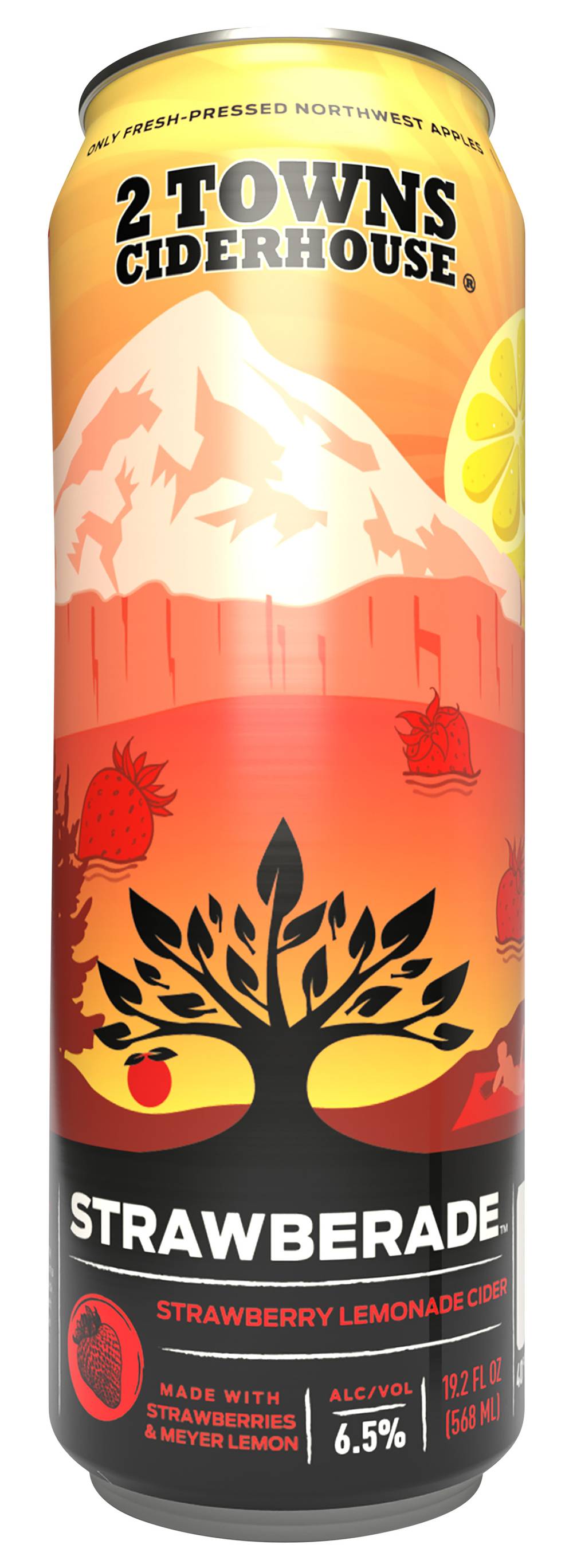 2 Towns Ciderhouse Strawberade Lemonade Cider (19.2 fl oz)