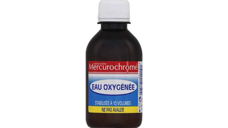Mercurochrome Eau oxygénée stabilisée à 10 volumes, hygiène manucure Le flacon de 200ml