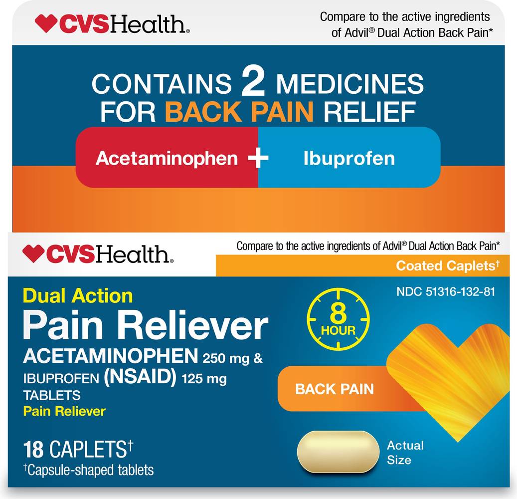 Cvs Heatlh Dual Action Back Pain, 24 Ct