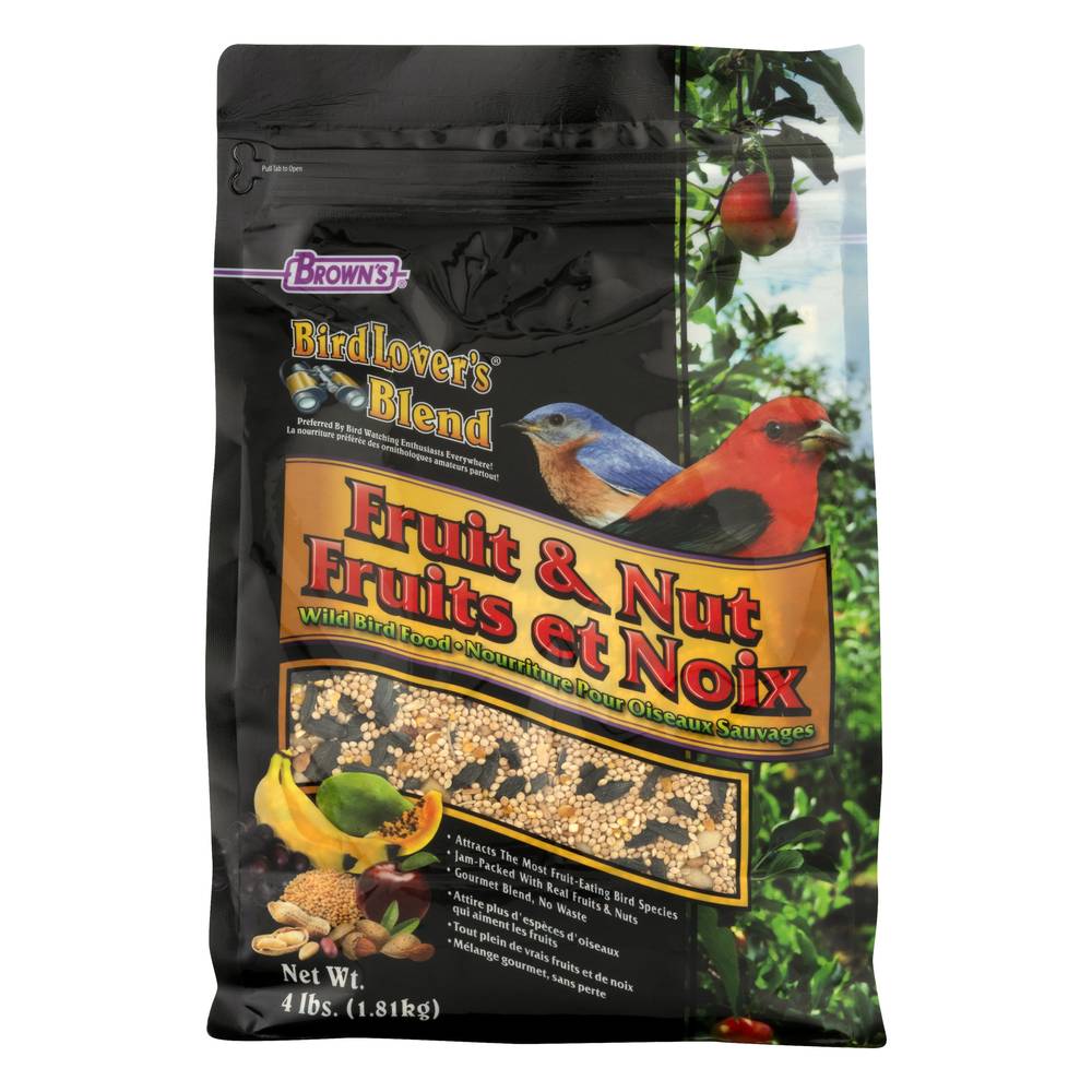 Brown's Real Fruit & Nut Birdslover's Blend Bird Food (4 lbs)