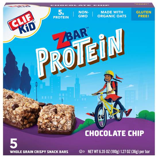 Clif Kid Zbar Protein Chocolate Chip Snack Bars (5 ct)