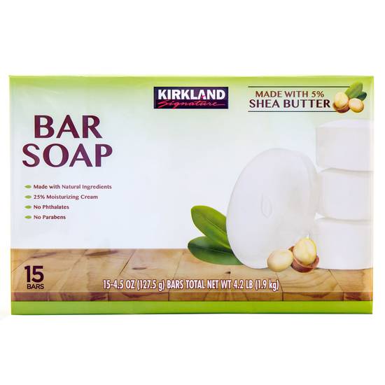 Kirkland Signature Bar Soap With Shea Butter (15 ct, 4.5 oz)