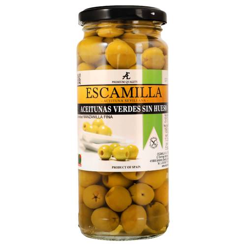 Aceitunas Escamilla manzanilla as sin hueso tarro 200gr