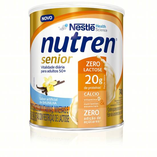 Nestlé composto lácteo em pó zero lactose nutren senior (740g)