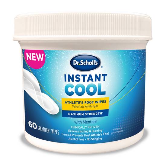 Dr. Scholl's Instant Cool Athlete's Foot Wipes - 60 ct