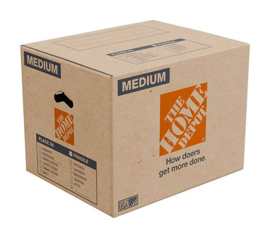 The Home Depot Moving Box With Handles, Medium