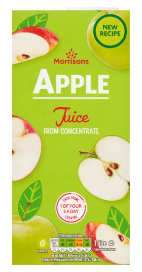 Morrisons Apple, Juice From Concentrate (1L)