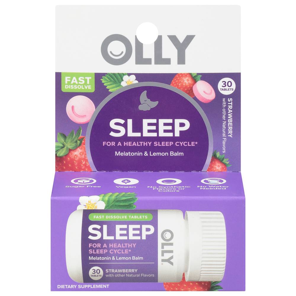 Olly Sleep Fast Dissolve Tablets, Strawberry (30 ct)