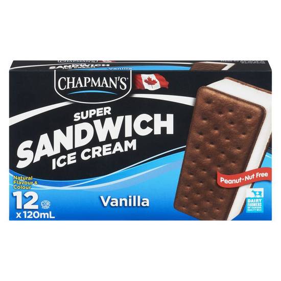 Chapman's Vanilla Ice Cream Sandwich (12 x 120 ml)