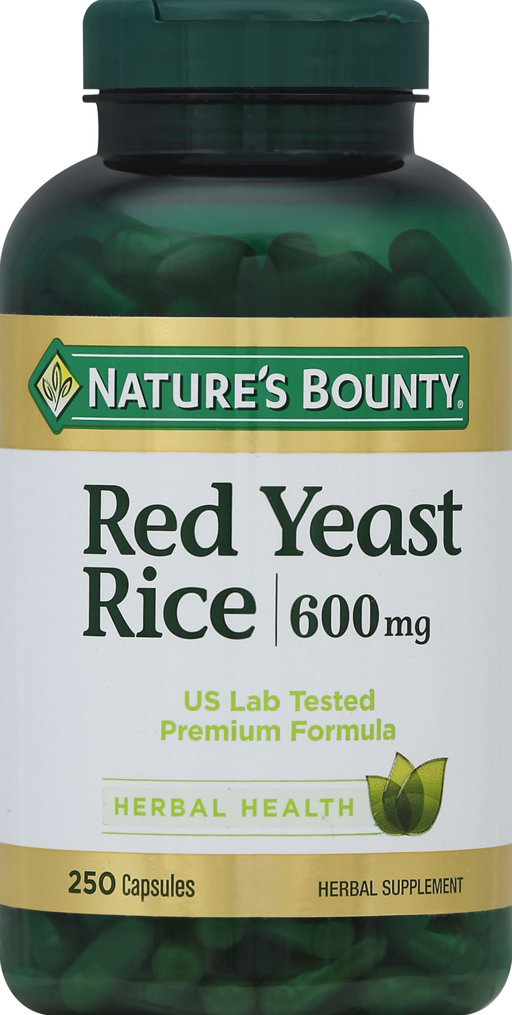 Nature's Bounty Red Yeast Rice 600 mg Dietary Supplement Capsules (435 g)