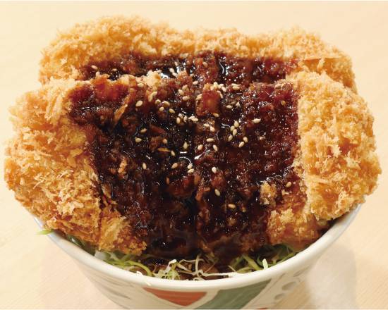 F-1120】ソースWかつ丼(100g×2枚)Double Pork Loin Cutlet with Tonkatsu Sauce Rice Bowl (Pork Loin Cutlet 100g×2 pieces)