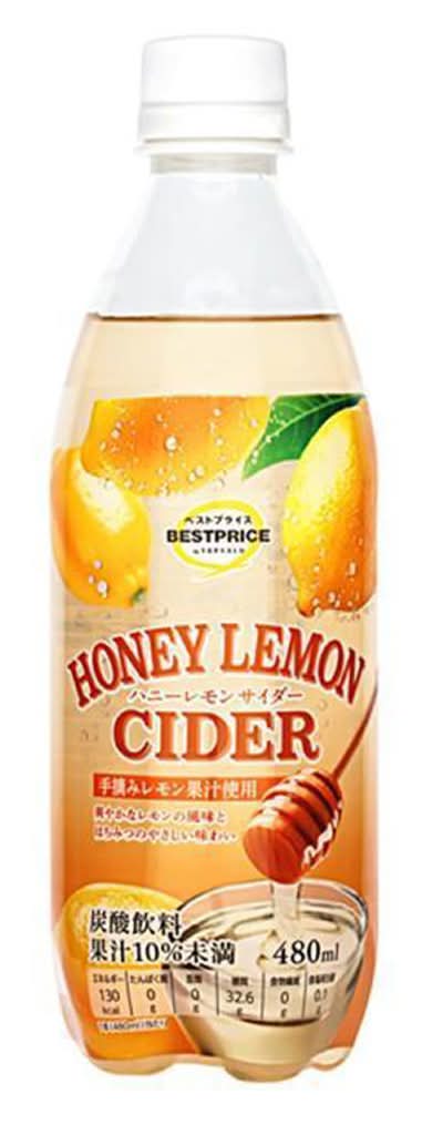 トップバリュ ベストプライス ハニーレモンサイダー (480mL)