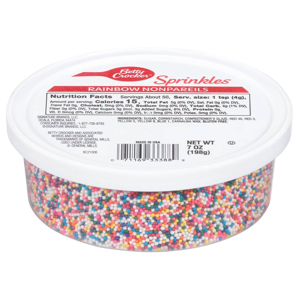 Betty Crocker Rainbow Nonpareils Sprinkles