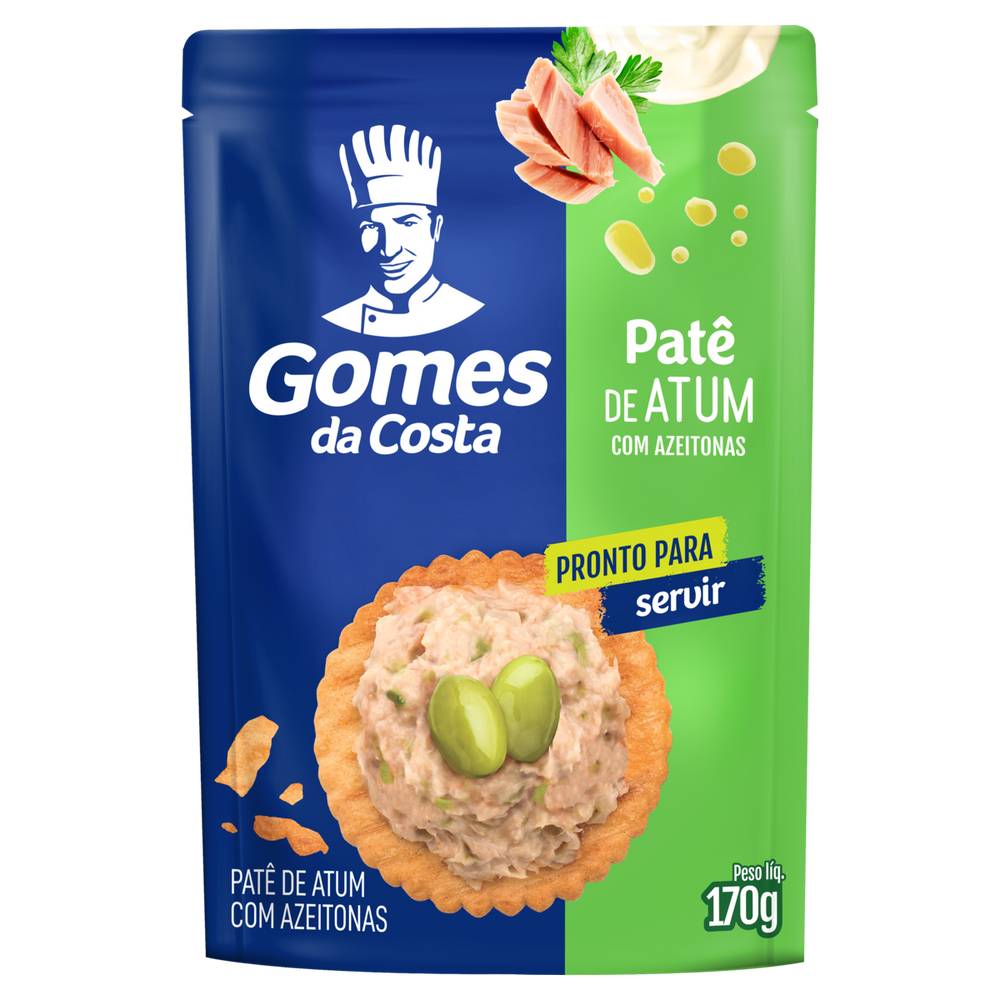 Gomes da costa patê de atum com azeitonas sachê (170 g)