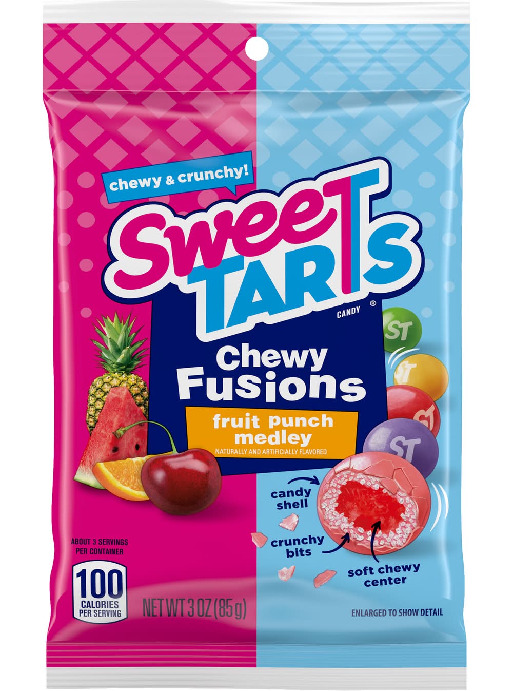 SweeTARTS Chewy & Crunchy Fusions Time Punch Medley (3 oz)