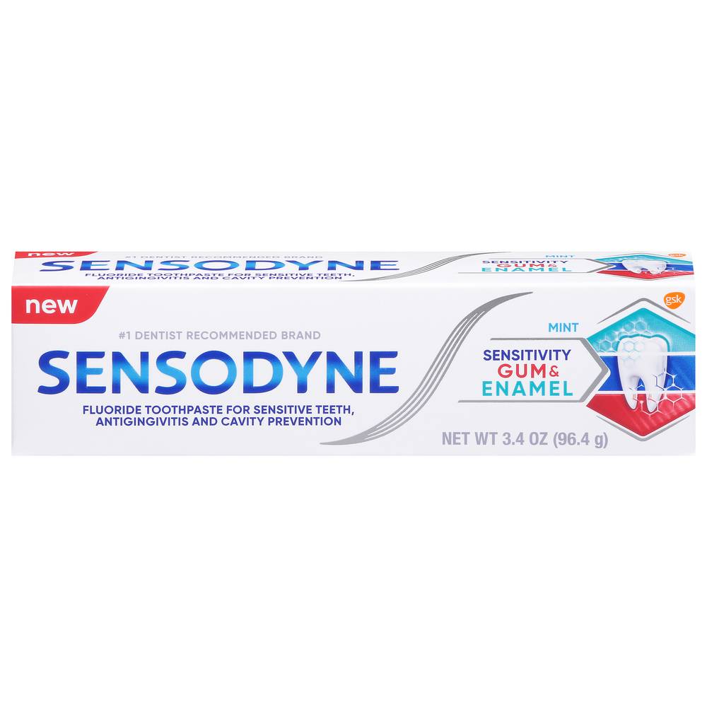 Sensodyne Mint Toothpaste Sensitivity Gum and Enamel (3.4 oz)