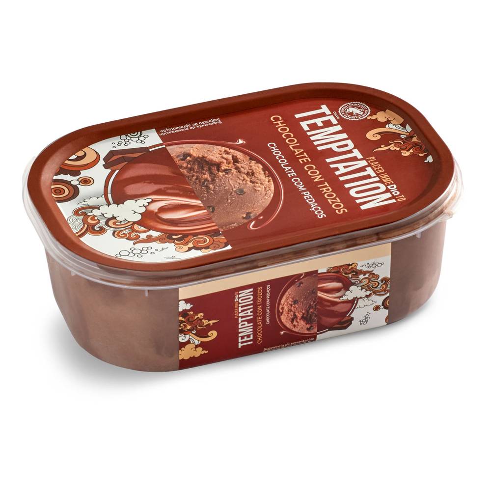 Helado De Chocolate Con Trozos Temptation De Dia Tarrina 540 G