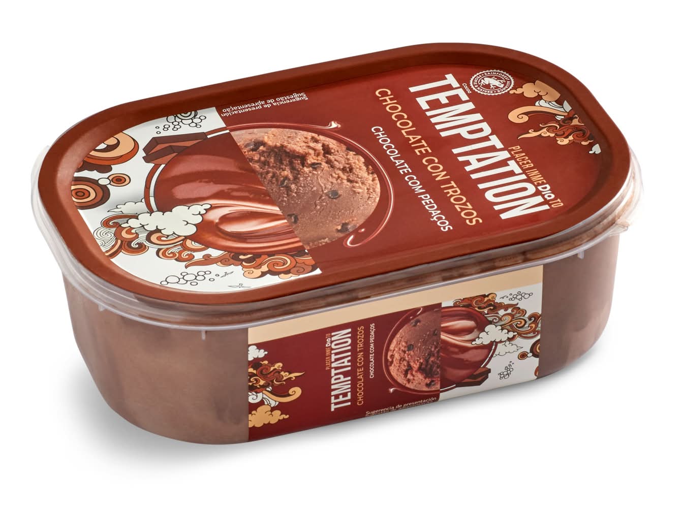Helado De Chocolate Con Trozos Temptation De Dia Tarrina 540 G