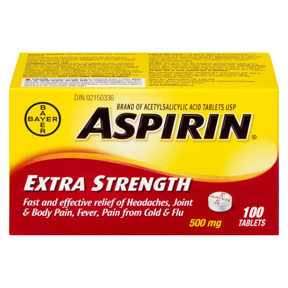 Aspirin 500 mg Tablets (100 ea)