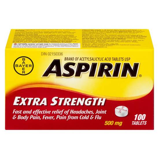 Aspirin 500 mg Tablets (100 ea)