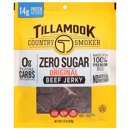 Tillamook Country Smokers Zero Sugar Beef Jerky (original)